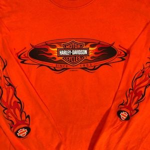 Vintage 2004 Harley-Davidson flame long sleeve